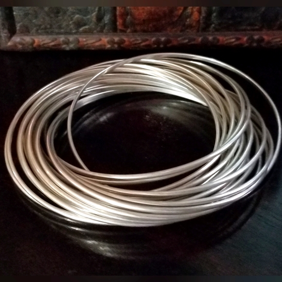 Silpada Sterling Silver 21-Bangle Bracelet - Picture 4 of 12